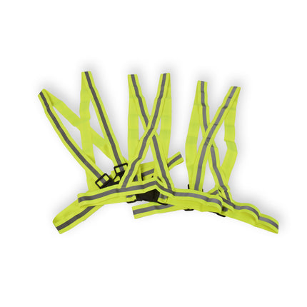 Veiligheidsvest - Fluorescerend, Reflecterend - Set van 3 - Groen - Gemaakt van 100% Polyester - One Size - Lichtgewicht Tops - 280g