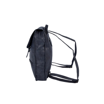 Multifunctionele PU Navy Rugzak voor Studenten en Professionals | 33cm x 8cm x 40cm | Inclusief 7 Handige Vakken met Ritssluiting | Perfect voor Zakenreizen