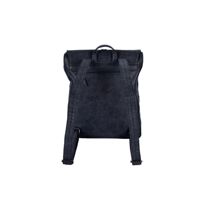 Multifunctionele PU Navy Rugzak voor Studenten en Professionals | 33cm x 8cm x 40cm | Inclusief 7 Handige Vakken met Ritssluiting | Perfect voor Zakenreizen