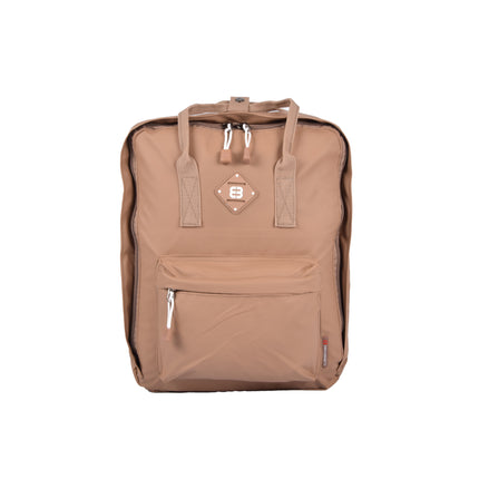 Waterdichte Rugzak 10x38x27cm | Taupe Laptop Rugtas | Schoudertas met 15 inch Laptopvak