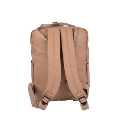 Waterdichte Rugzak 10x38x27cm | Taupe Laptop Rugtas | Schoudertas met 15 inch Laptopvak