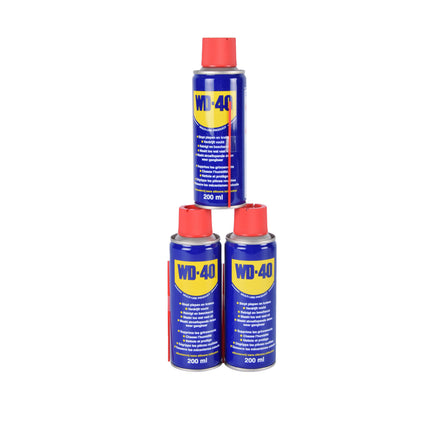 WD-40 Reinigingsspray & Ontvetter - 3 Stuks | Schoonmaakspray & Roestoplosser | 200 ml per Fles | Ideaal voor Ontvetten & Roest Verwijderen