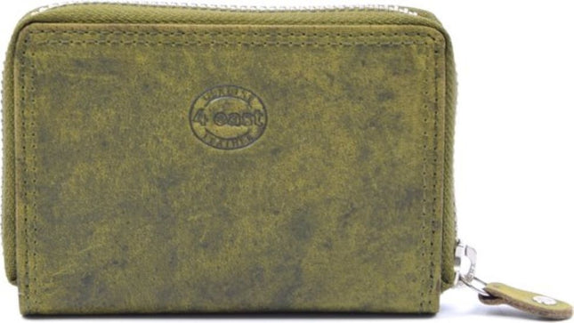 Portemonnee - portemonnee dames - portemonnee heren - portemonnee pasjes - Portemonnee creditcard - Portemonnee met creditcardhouder - creditcard portemonnee - Lederen portemonnee - Creditcardhouder - Olijf - Groen - RFID Protected Anti skim -4E-459