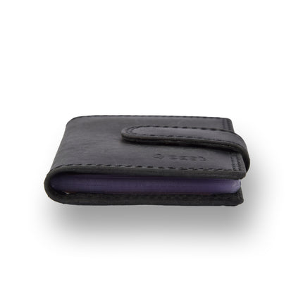 Elegante RFID Portemonnee - Zwart - Dames & Heren - 4 East - Compact formaat: 7cm x 1.5cm x 10cm - 14 vakken voor creditcards