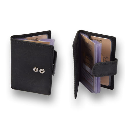 Elegante RFID Portemonnee - Zwart - Dames & Heren - 4 East - Compact formaat: 7cm x 1.5cm x 10cm - 14 vakken voor creditcards