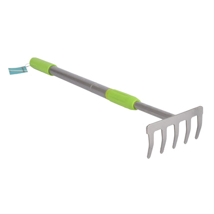 Tuinieren met Tuinhark - Groen & Silver - 710g - 1 Hark, 3 stuks Tuingereedschap