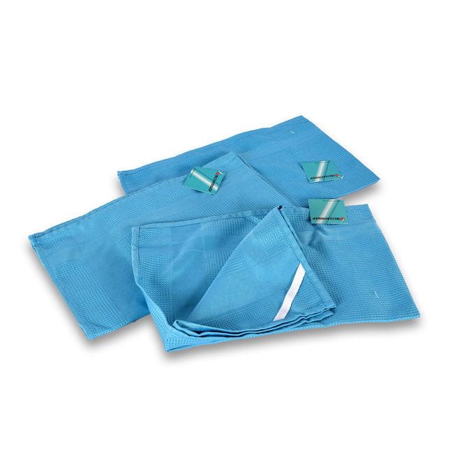 Poetsdoek | Microvezeldoek | blauw  | Schoonmaakdoekjes | 100% streepvrij | polyester | 42cm*68cm 