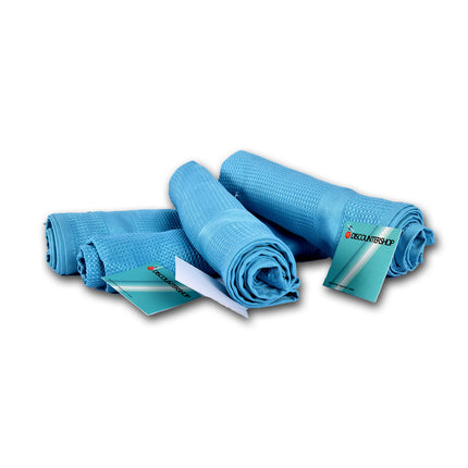 Poetsdoek | Microvezeldoek | schoonmaakdoekjes | 100% streepvrij | blauw | opblinkdoek voor glas | 42cm*68cm