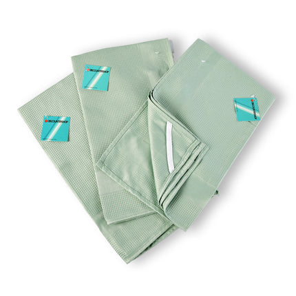 3 stuks - Glazendoek in Groen | Hoogwaardige Polierdoek en Poleerdoek - Glasdoek Spiegelau | 67cm x 41cm