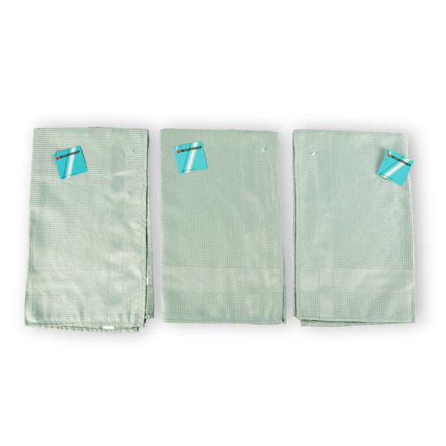 3 stuks - Glazendoek in Groen | Hoogwaardige Polierdoek en Poleerdoek - Glasdoek Spiegelau | 67cm x 41cm