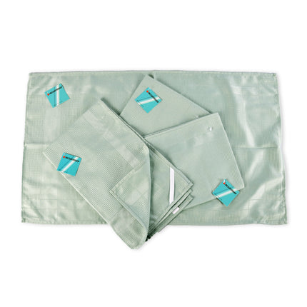 4 stuks - Glazendoek in Groen | Hoogwaardige Polierdoek en Poleerdoek - Glasdoek Spiegelau | 67cm x 41cm
