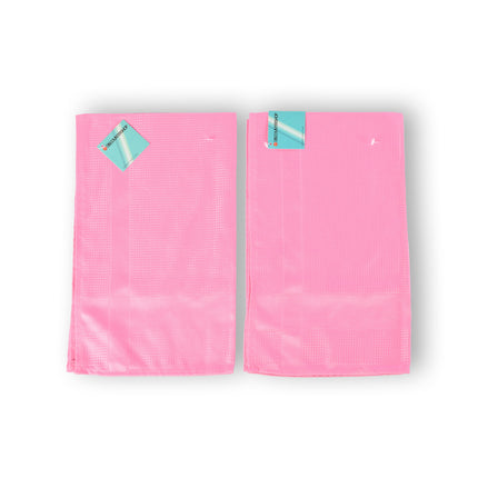 2 stuks - Glazendoek in Roze | Hoogwaardige Polierdoek en Poleerdoek - Glasdoek Spiegelau | 67cm x 41cm