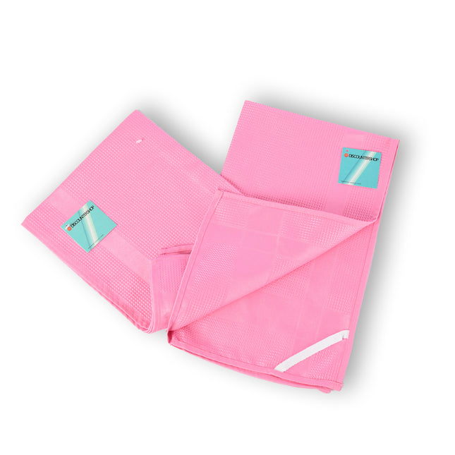 2 stuks - Glazendoek in Roze | Hoogwaardige Polierdoek en Poleerdoek - Glasdoek Spiegelau | 67cm x 41cm