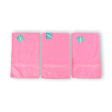 3 stuks - Glazendoek in Roze | Hoogwaardige Polierdoek en Poleerdoek - Glasdoek Spiegelau | 67cm x 41cm