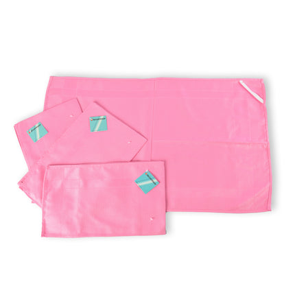 4 stuks - Glazendoek in Roze | Hoogwaardige Polierdoek en Poleerdoek - Glasdoek Spiegelau | 67cm x 41cm