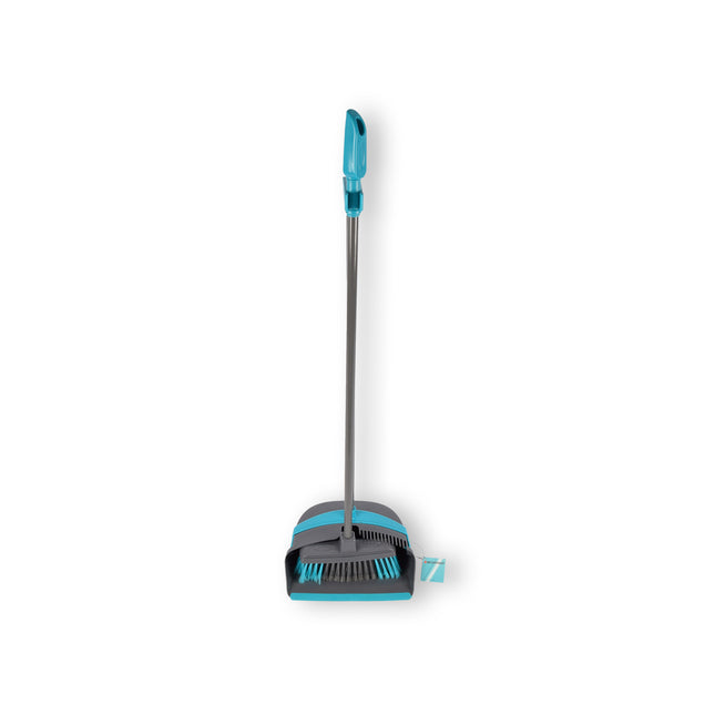 Hoogwaardige Kunststof Binnenbezem - Stoffer en blik - Geschikt voor Laminaat, PVC en Gietvloeren - Steellengte 90 cm - Gewicht 1.7 kg