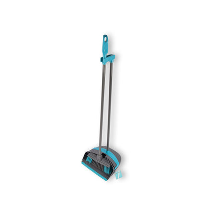 Hoogwaardige Kunststof Binnenbezem - Stoffer en blik - Geschikt voor Laminaat, PVC en Gietvloeren - Steellengte 90 cm - Gewicht 1.7 kg