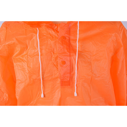 Regenponcho | Oranje | 233g | Unisex | Waterdichte poncho | vierkant& wijd | Regencape | Regenpak | 125cm*98cm