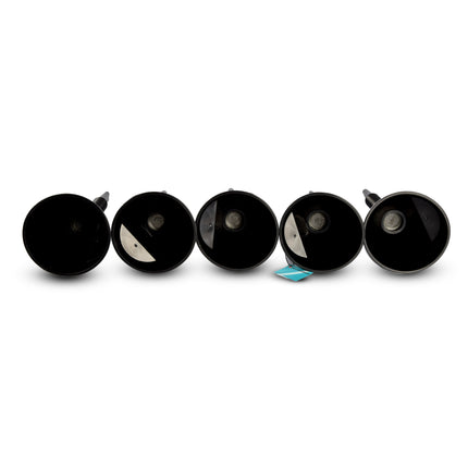 5x Zwarte Trechterset | 2-in-1 flexibel | met uitneembaar filter | geschikt voor olie en brandstof | 17cm*14cm 