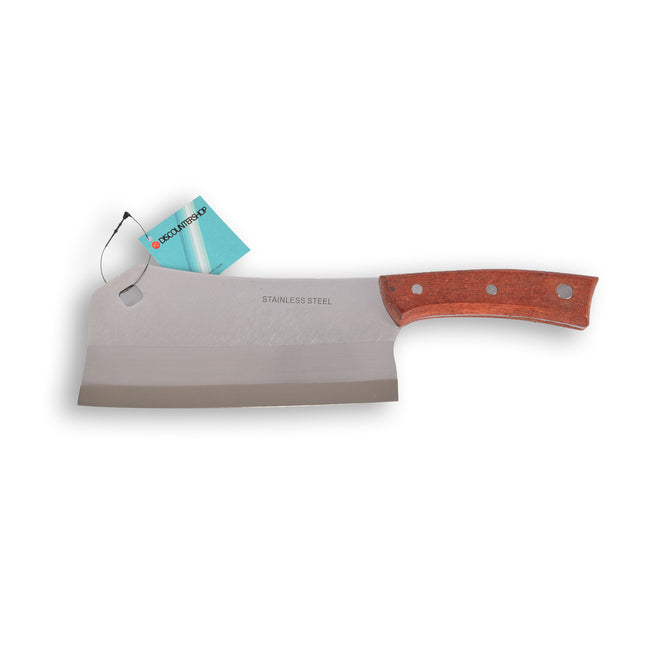 Robuust RVS en Houten Keukenbijl Hakmes - 1 Stuks - Vleesmes - 400g - 8cm Breedte – Koksmes - 31cm Hoogte