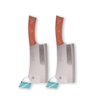 Moderne Keukenhakmes en Koksmes Set - 31cmx8cm - Stijlvolle Toevoeging aan je Keukengereedschap - 2 stuks 
