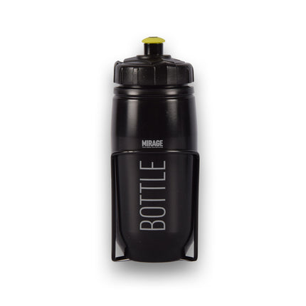 Sportdrankfles - waterfles - Bidon met houder voor je fiets - fiets bidon Zwart - Bidon - 0,6 l