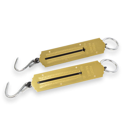 2x | Bagageweegschaal | metaal | Bagage wegen | Weegschaal | Bereik: tot 50 kg/110 lb | met ring en haak | 5cm*20cm*5.5cm