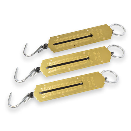 3x | Luggage scale | metal | Weighing luggage | Scale | Range: up to 50 kg/110 lb | with ring and hook | 5cm*20cm*5.5cm