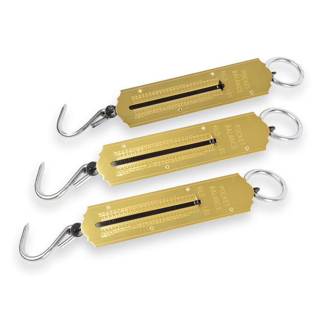 3x | Luggage scale | metal | Weighing luggage | Scale | Range: up to 50 kg/110 lb | with ring and hook | 5cm*20cm*5.5cm