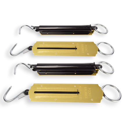 4x | Bagageweegschaal | metaal | Bagage wegen | Weegschaal | Bereik: tot 50 kg/110 lb | met ring en haak | 5cm*20cm*5.5cm