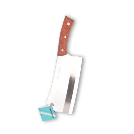 Stijlvol Koksmes van RVS met Houten Handvat - Perfect voor Keukengebruik - Afmetingen: 10x33.5 cm