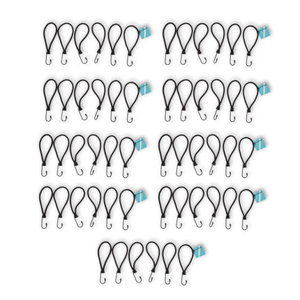 9 Sets | Mini Snelbinder | Spanelastiek Met Haak | Solide En Stevig | Zwart | Spinbinder | Sjorbanden | 20cm Length