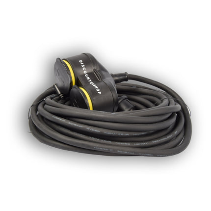 1x Verlengsnoer Neopreen Rubber voor buiten - 10 meter - met 2 Stekkeraansluiting  - Cable - 3G1.5MM²  - 1,5 cm dikte - 230 V