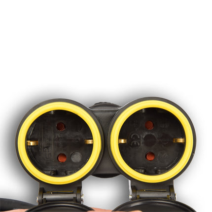 1x Verlengsnoer Neopreen Rubber voor buiten - 10 meter - met 2 Stekkeraansluiting  - Cable - 3G1.5MM²  - 1,5 cm dikte - 230 V