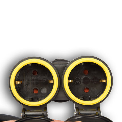 5x Verlengsnoer Neopreen Rubber voor buiten - 10 meter - met 2 Plug connection - Cable - 3G1.5MM²  - 1,5 cm dikte - 230 V