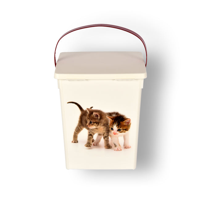 Voerbak kat | Katten voercontainer | 4 liter | kunststof | Voedselcontainer | 16.5cm*26.5cm*13.5cm