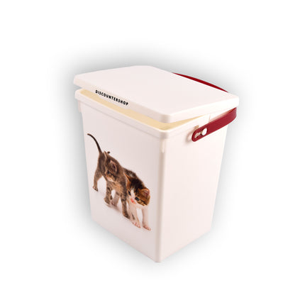 Voerbak kat | Katten voercontainer | 4 liter | kunststof | Voedselcontainer | 16.5cm*26.5cm*13.5cm