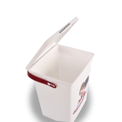 Hondenvoer Opbergbox | Wit | 23.5cm x 19cm x 22cm | Voercontainer hond | 4 Liter | Luchtdicht