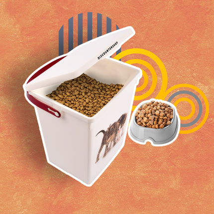 Voerbak kat | Katten voercontainer | 4 liter | kunststof | Voedselcontainer | 16.5cm*26.5cm*13.5cm
