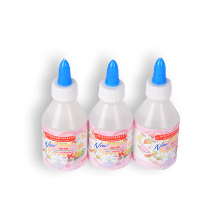 3 x 100ml Superieure Transparante Knutsellijm - Krachtig en Geschikt voor Alle Leeftijden - Ideaal voor School 