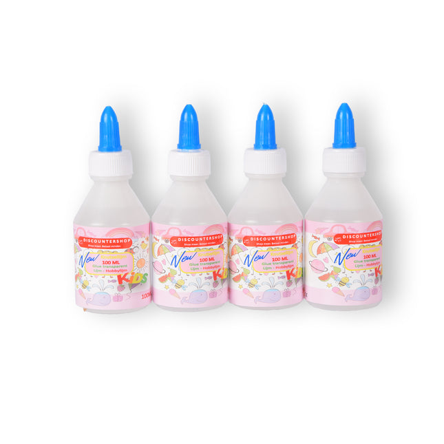 Krachtige Transparante Hobbylijm 4 x 100ml - Veelzijdig Gebruik & Sterke Hechting - Ideaal voor Diverse Toepassingen