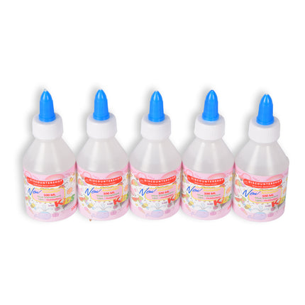5 x 100ml Transparante Knutsellijm - Sterke Hechting voor Diverse Materialen - Perfect voor Kinderen, Hobby's en Kantoor