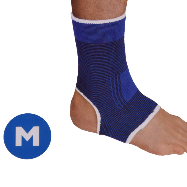Comfortabele Enkelbandage voor Tijdens het Hardlopen - Elastiek | Blauw | Maat M | 9cm x 23.5cm