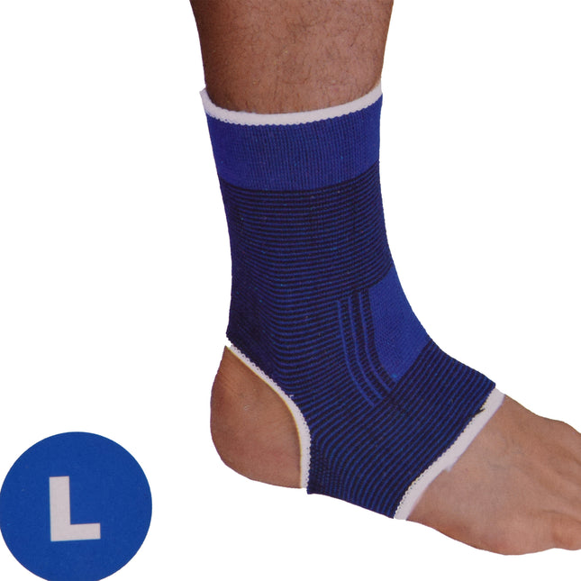 Ontspannende Enkelbrace voor Hardlopen en Basketbal - Elastiek | Blauw | Maat L | 45gm | 9cm x 25cm
