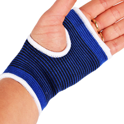 Polsbandage voor Sporten en Fitness | Blauwe Polssteun van Polyester en Rubber - 12.5cm x 8cm | Maat S