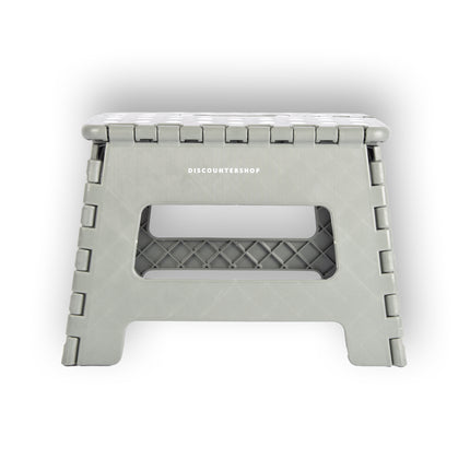 Opvouwbaar Opstapkrukje - Antislip Grijs Design - Draagkracht tot 100kg - Compact Formaat 29cm x 22cm x 22cm - Ideaal voor Camping