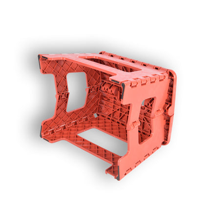 Compact Opvouwbaar Opstapkrukje - Antislip Rood Design - Draagkracht tot 100kg - Handig Formaat 29cm x 22cm x 22cm