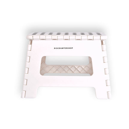 Opvouwbaar Opstapkrukje - Antislip Campingkruk Wit - Max. 100kg - Handig Compact Ontwerp 29cm x 22cm x 22cm