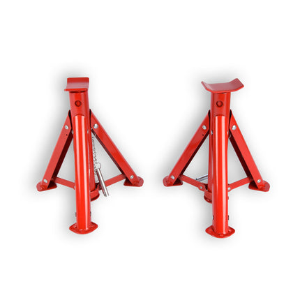 Assteunen | Auto assteunen | Bok - 3 Ton - 3-poot - Set van 2 stuk | rood | Max Draagvermogen :3000kg 