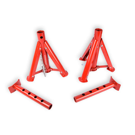 Assteunen | Auto assteunen | Bok - 3 Ton - 3-poot - Set van 2 stuk | rood | Max Draagvermogen :3000kg 